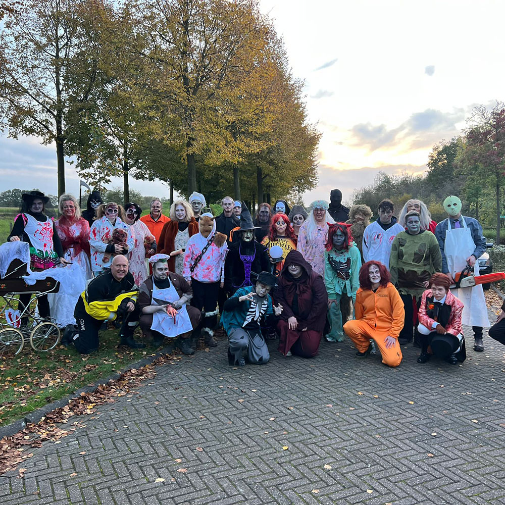 Gezellig druk tijdens de spooktocht